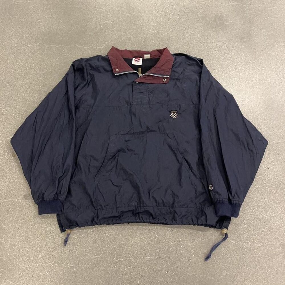 Vintage 90s K Swiss navy Men’s Large Windbreaker Jacket